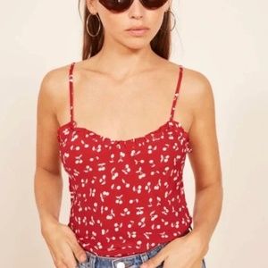 Reformation Fiddle Cherry Cami Tank